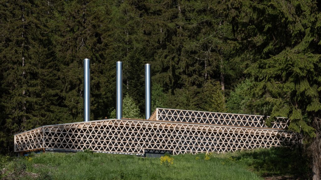 façades de la chaufferie dans l'environnement