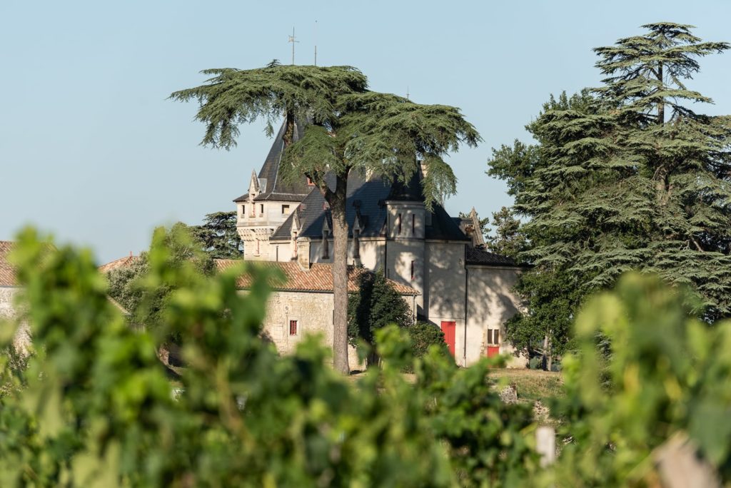 château pressac depuis les vignes
