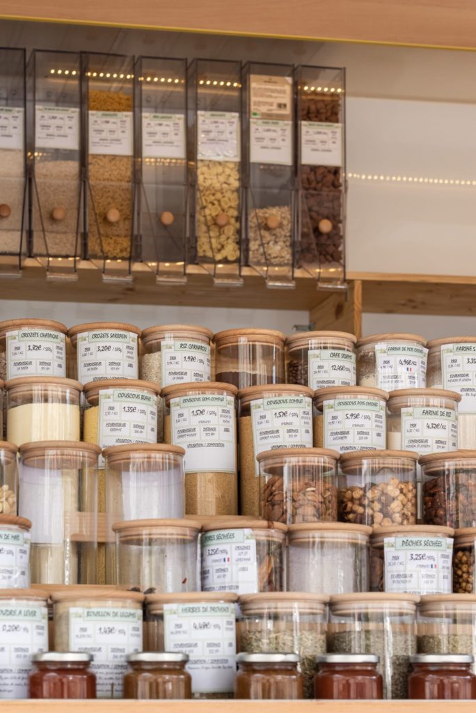 bocaux alimentaires et silo vrac