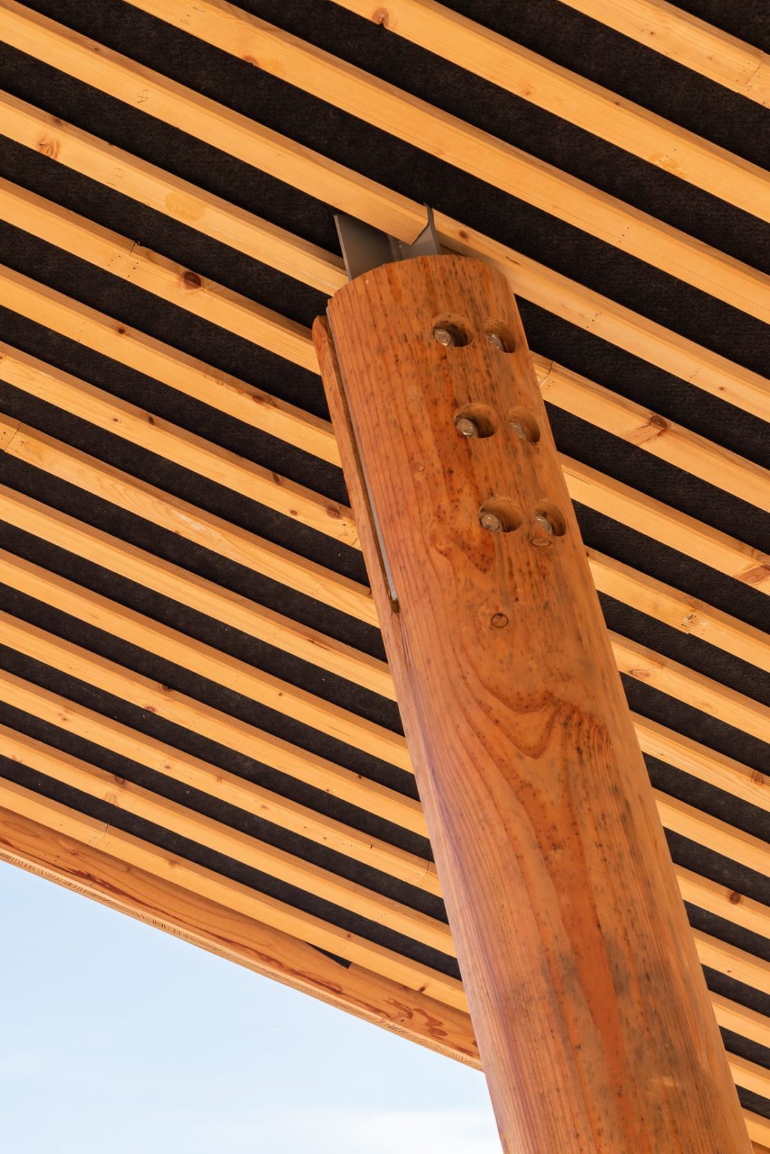 détail de poteau de charpente