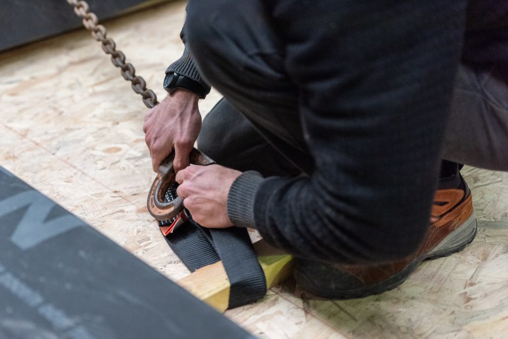 accrochage des chaines de levage