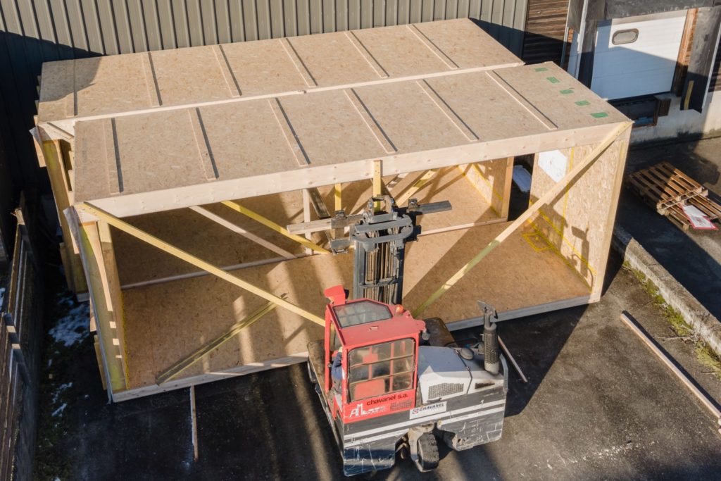 stockage de module 3D en bois