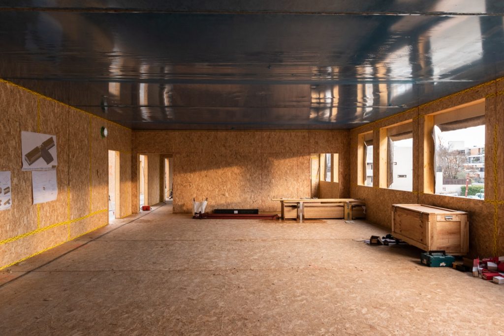 construction en bois en chantier