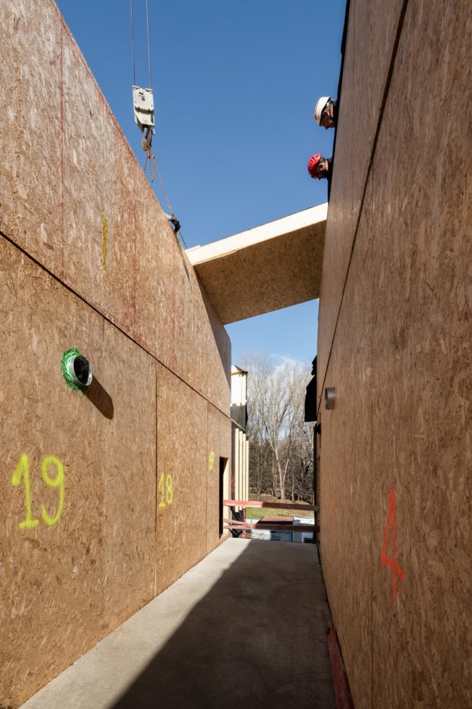 chantier de construction en bois