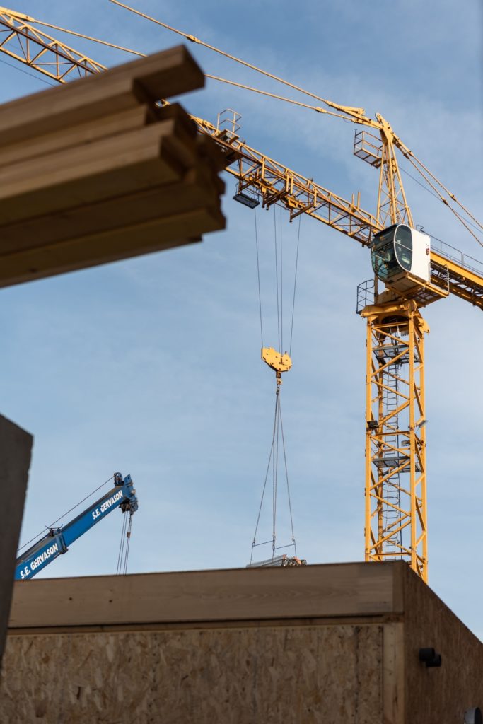 chantier de construction en bois
