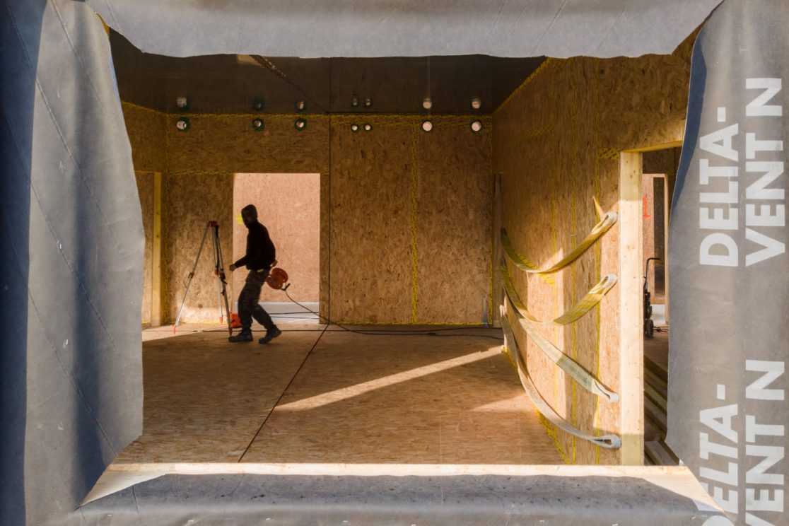 vue à l'intérieur d'un chantier