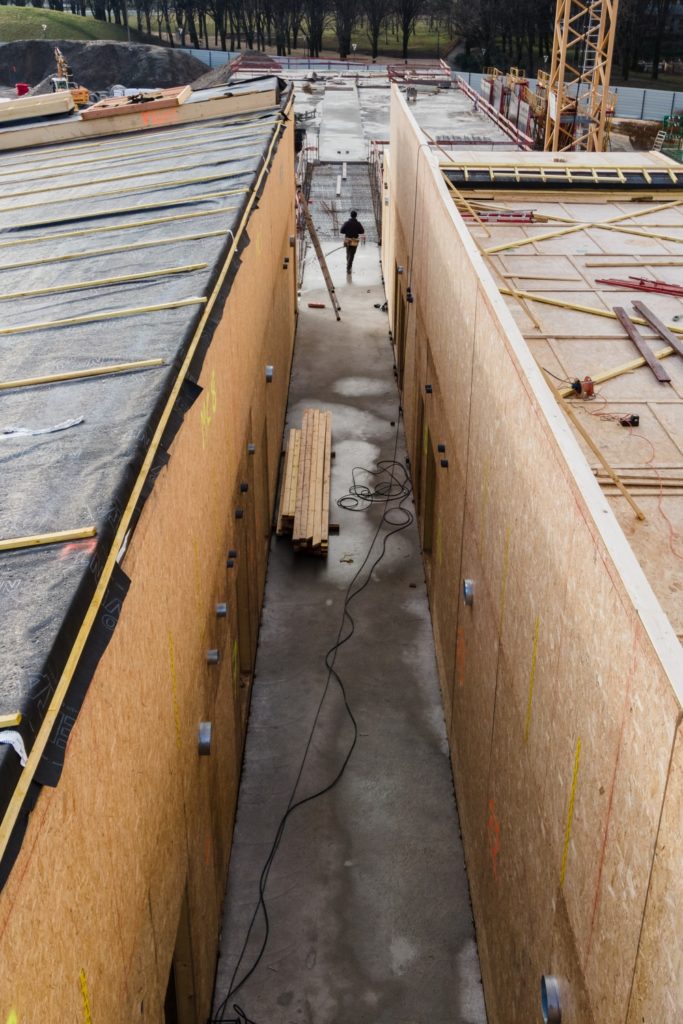 chantier de construction en bois