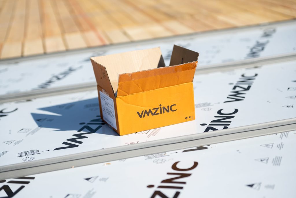 toiture zinc avec système vmzinc