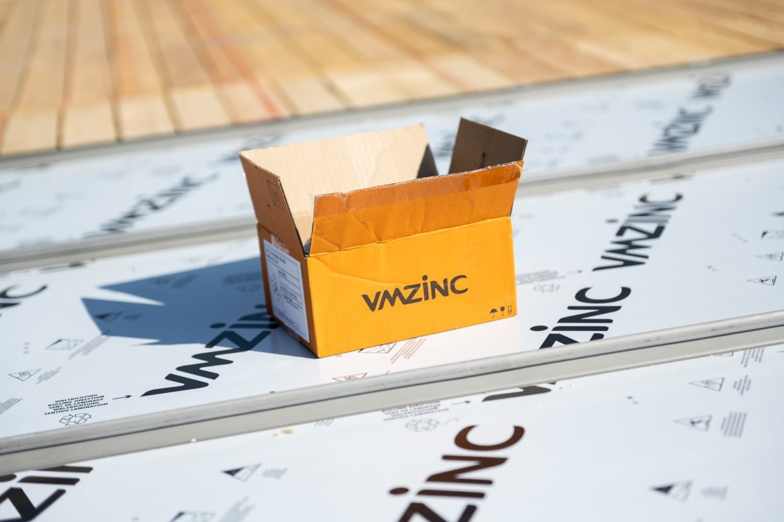 toiture zinc avec système vmzinc