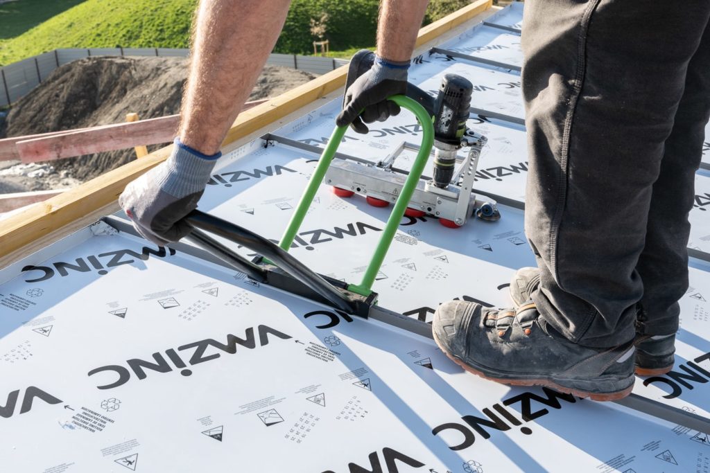 mise en oeuvre de toiture zinc