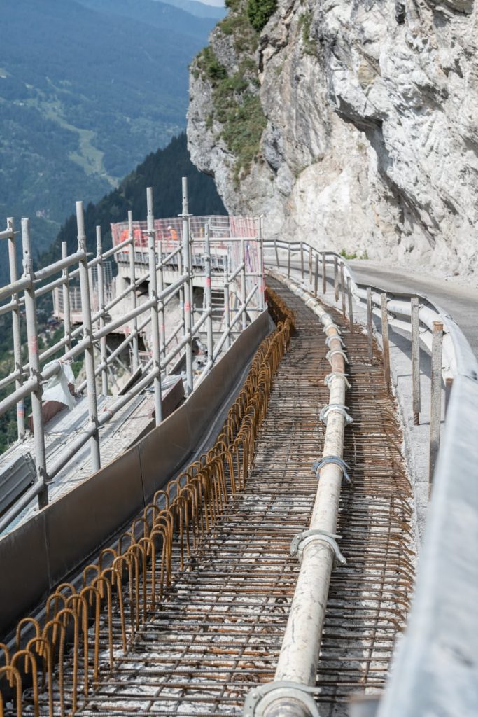 tuyaux de pompage du béton