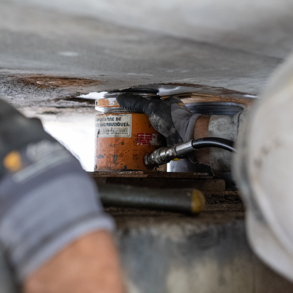 installation d'un verin