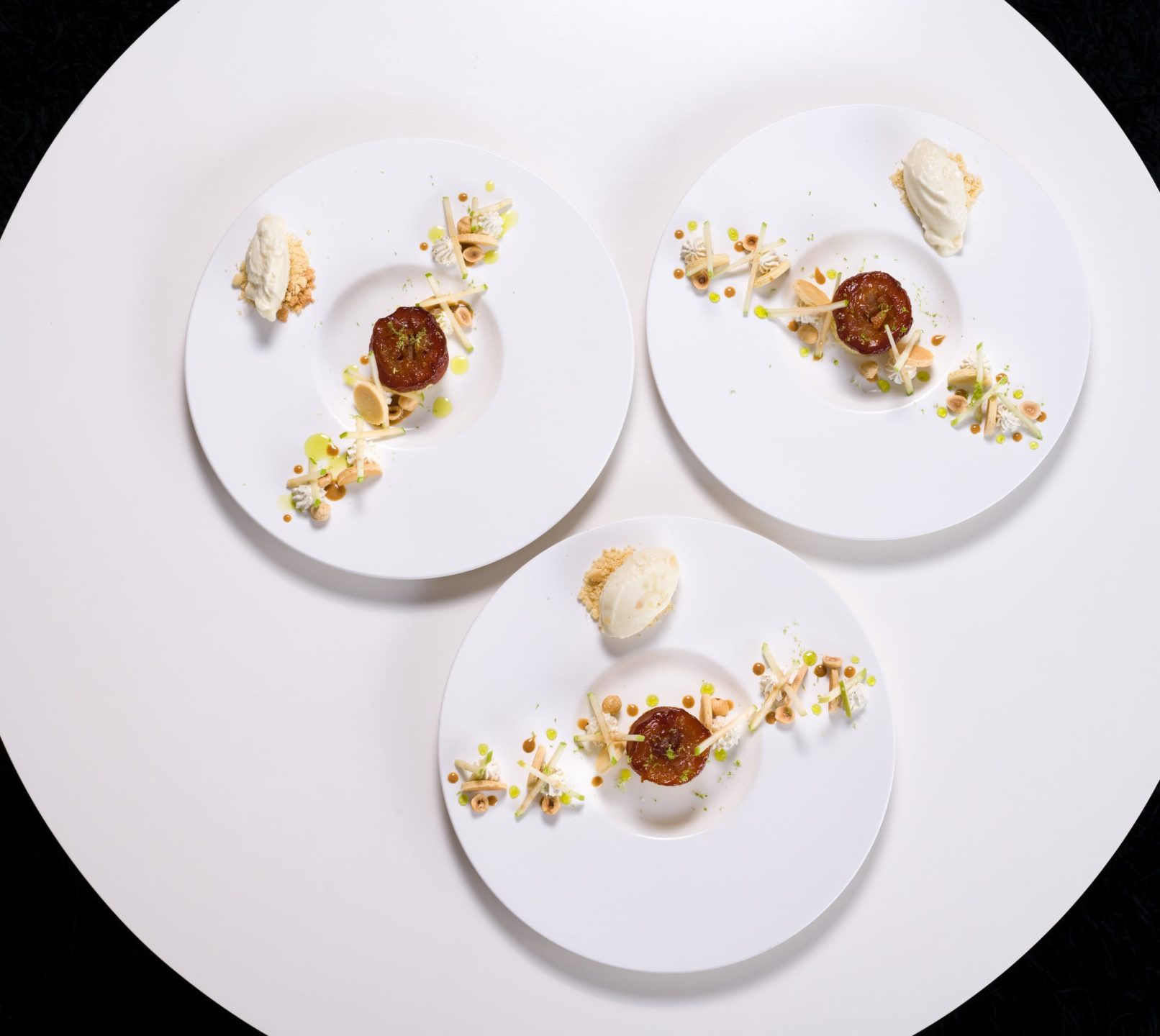 triple dessert à l'assiette