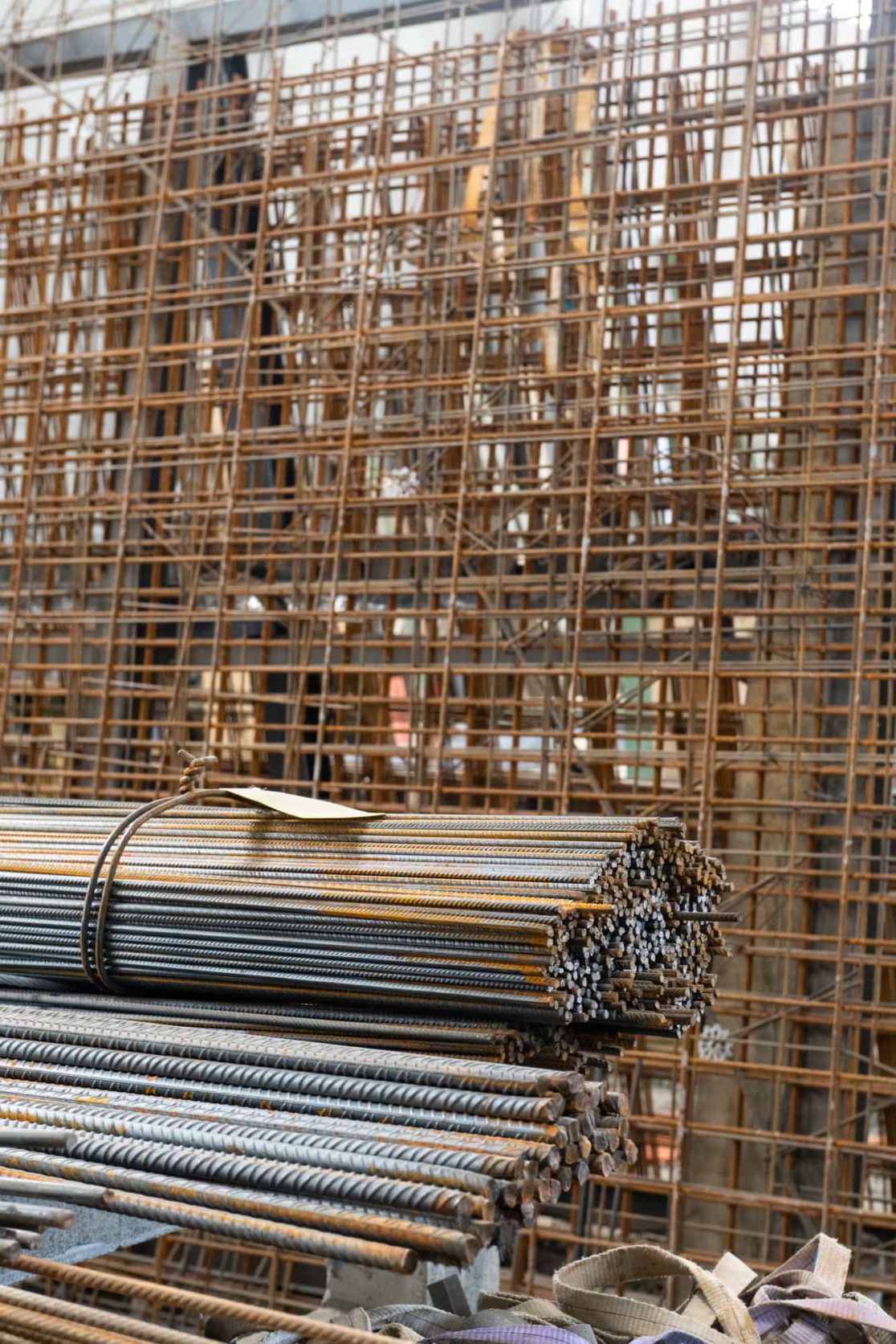 préfabrication béton stockage acier