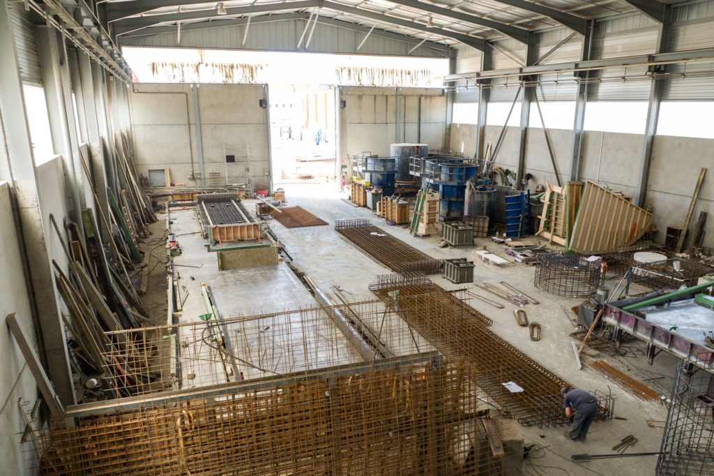 préfabrication béton hall