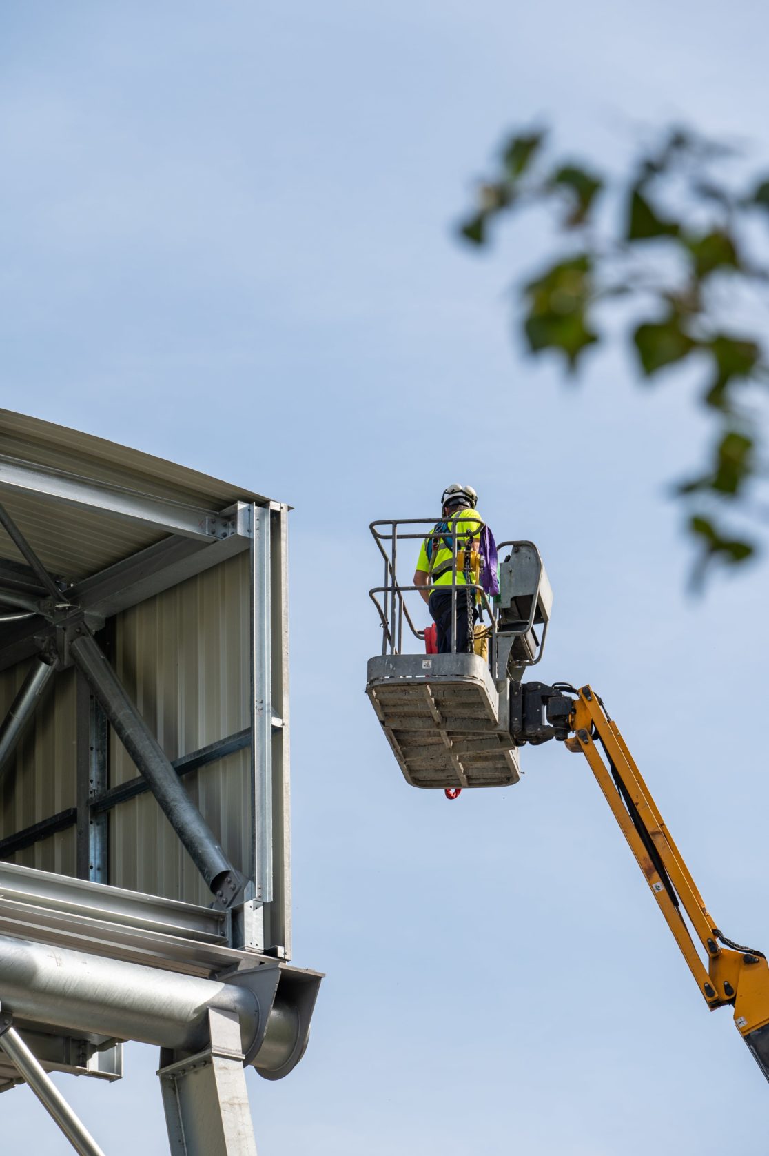nacelle sur un chantier