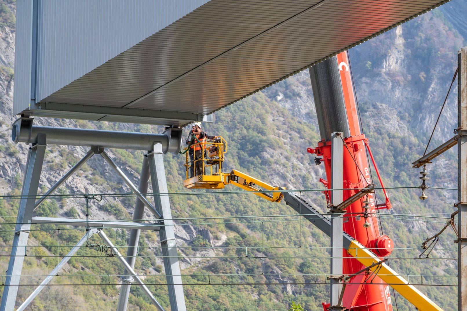 assemblage par operateurs à la nacelle