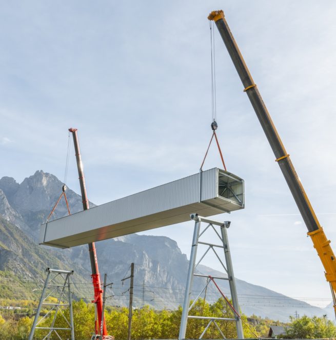 timelapse levage grue