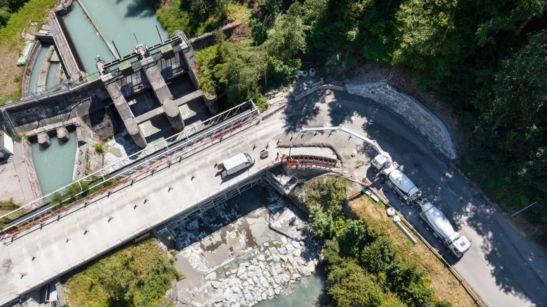 chantier de rénovation d'un pont