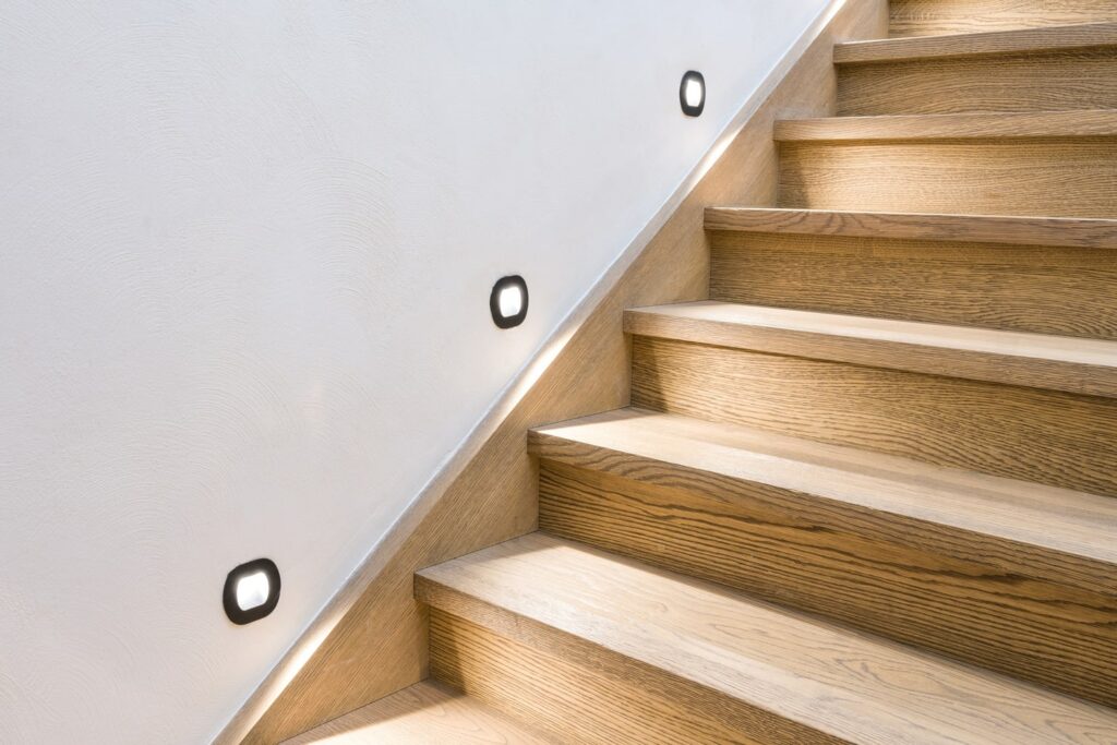 détail escalier bois