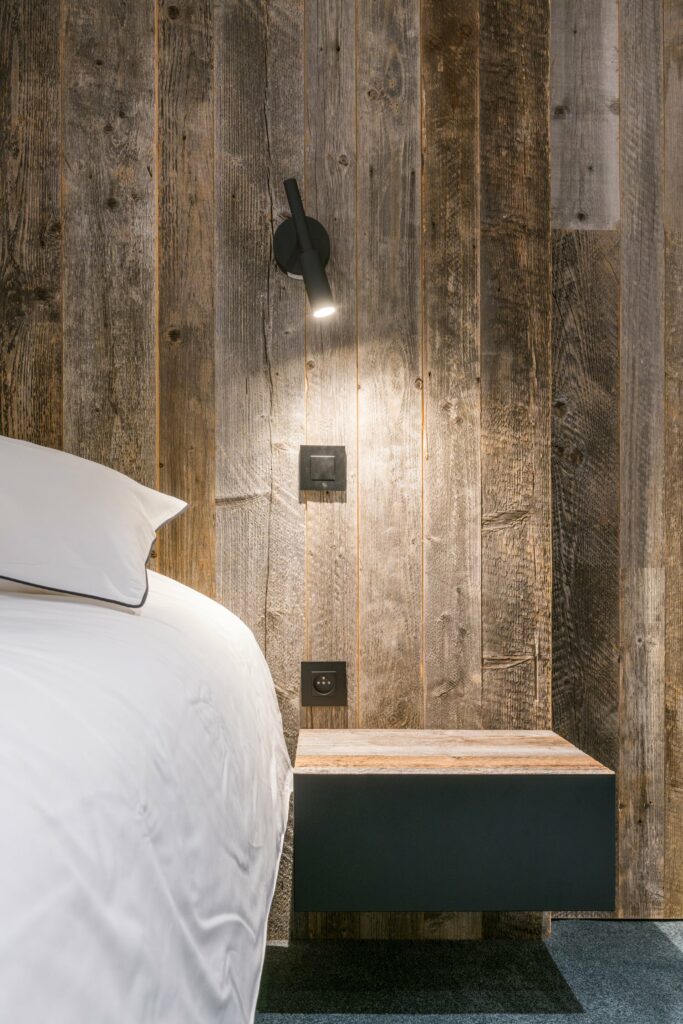 détail éclairage tête de lit