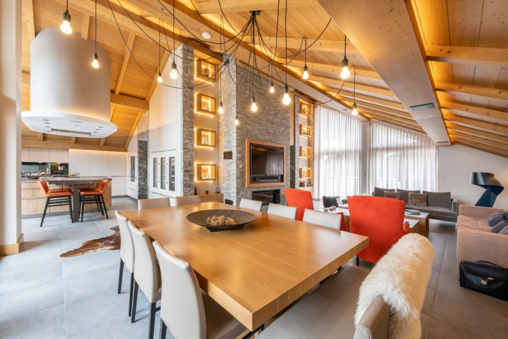 pièce à vivre chalet