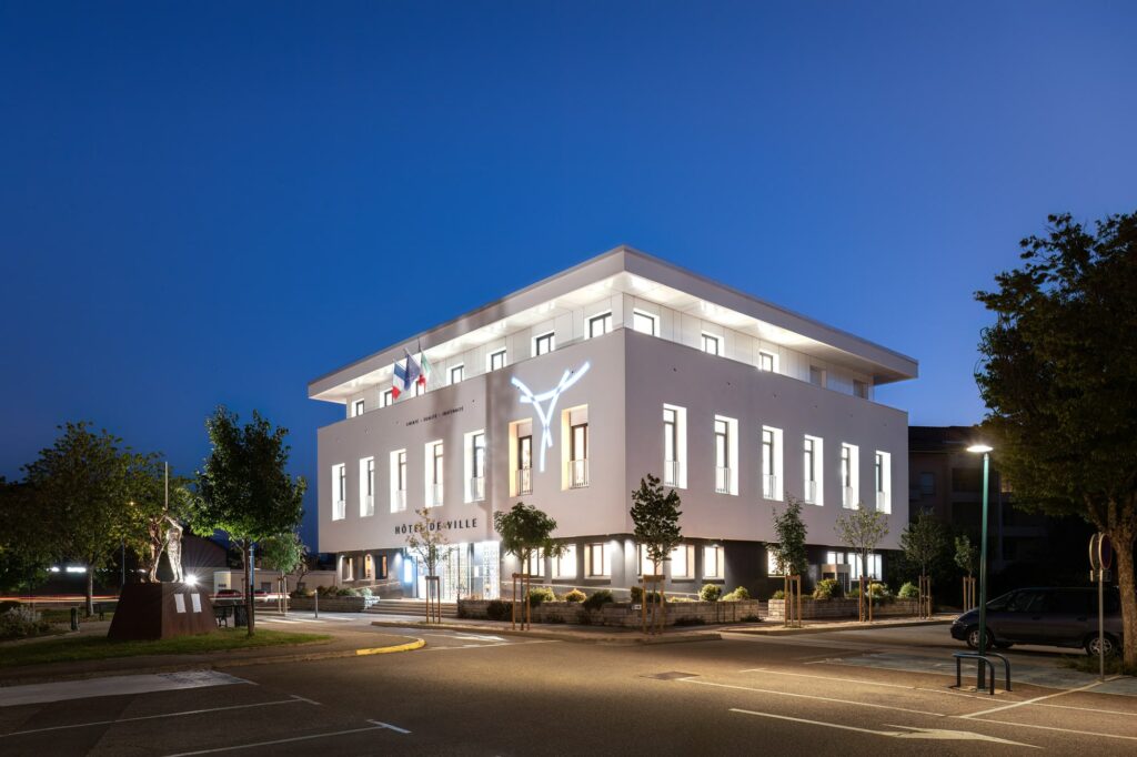 photographie architecture heure bleue