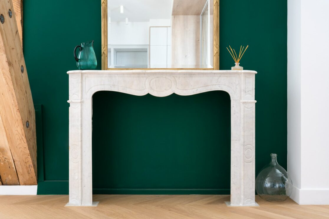 ancienne cheminée deco moderne